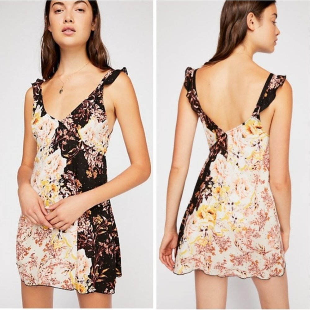 Free People Lauria Dress Black Combo